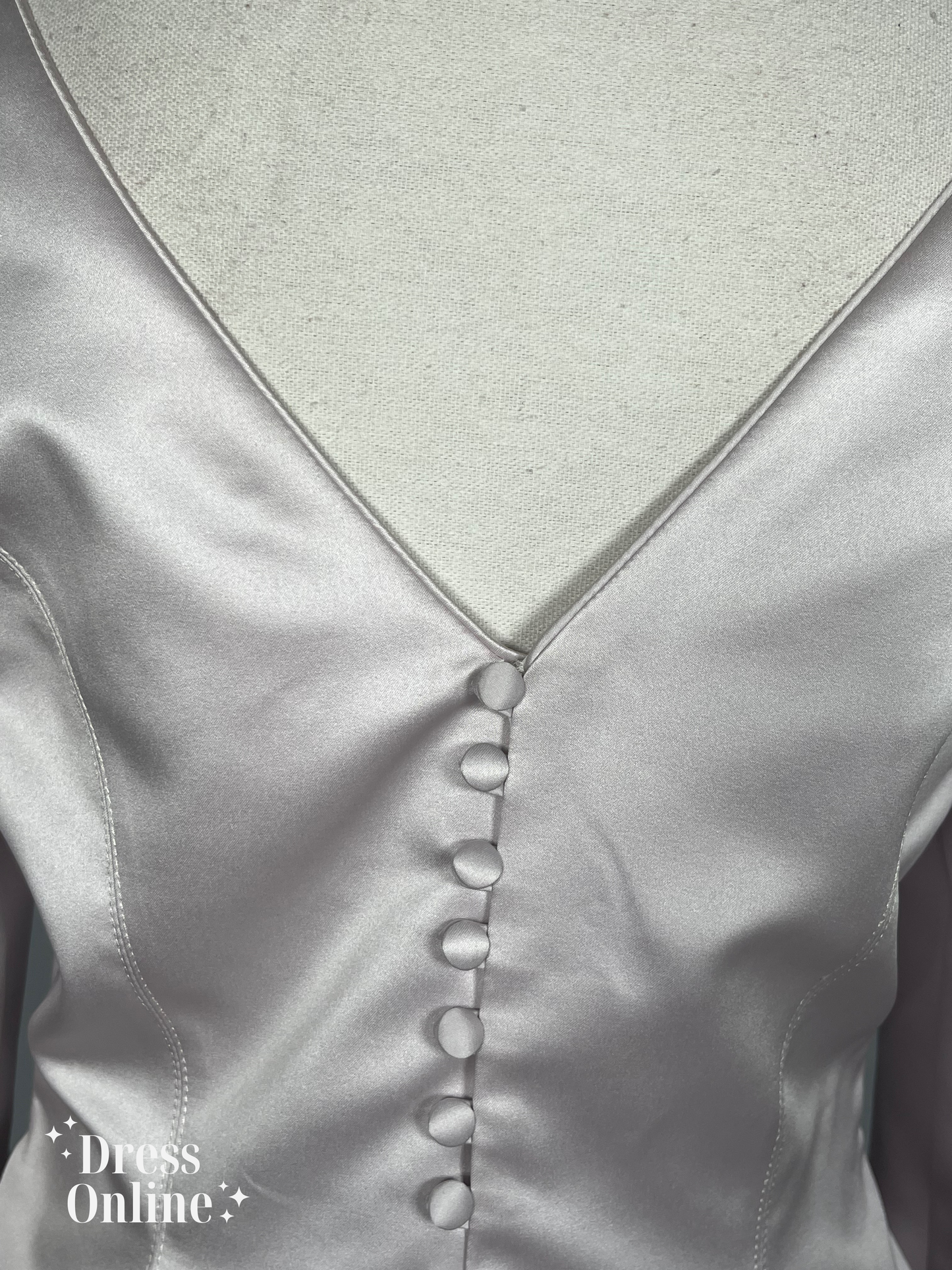 Licht roze Satijnen Galajurk met Lange Mouwen Maat L - 248