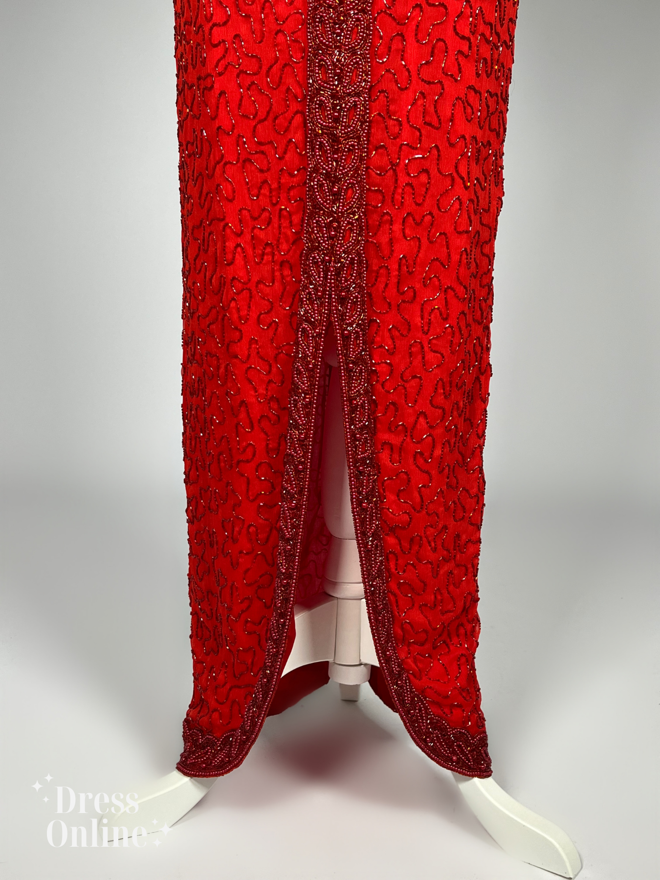 π Maat S: Betoverende Rode Roaring Twenties Galajurk