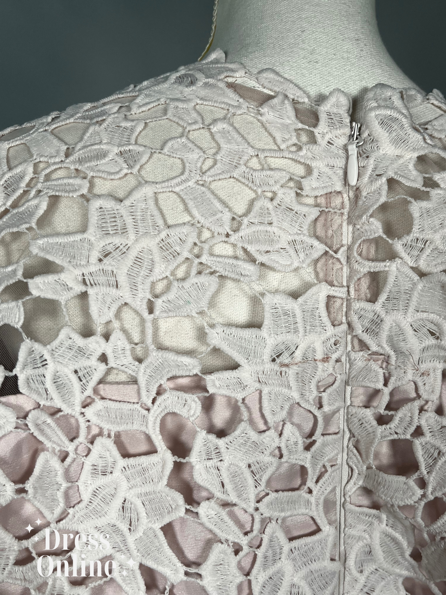 Romantische Lichtroze Jurk met Bloemenpatroon en Tule Rok - Maat XXL - 386