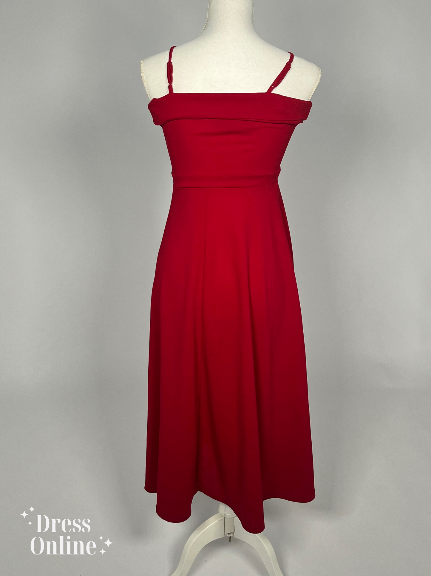 Donkerrode Cocktailjurk maat xs - 159