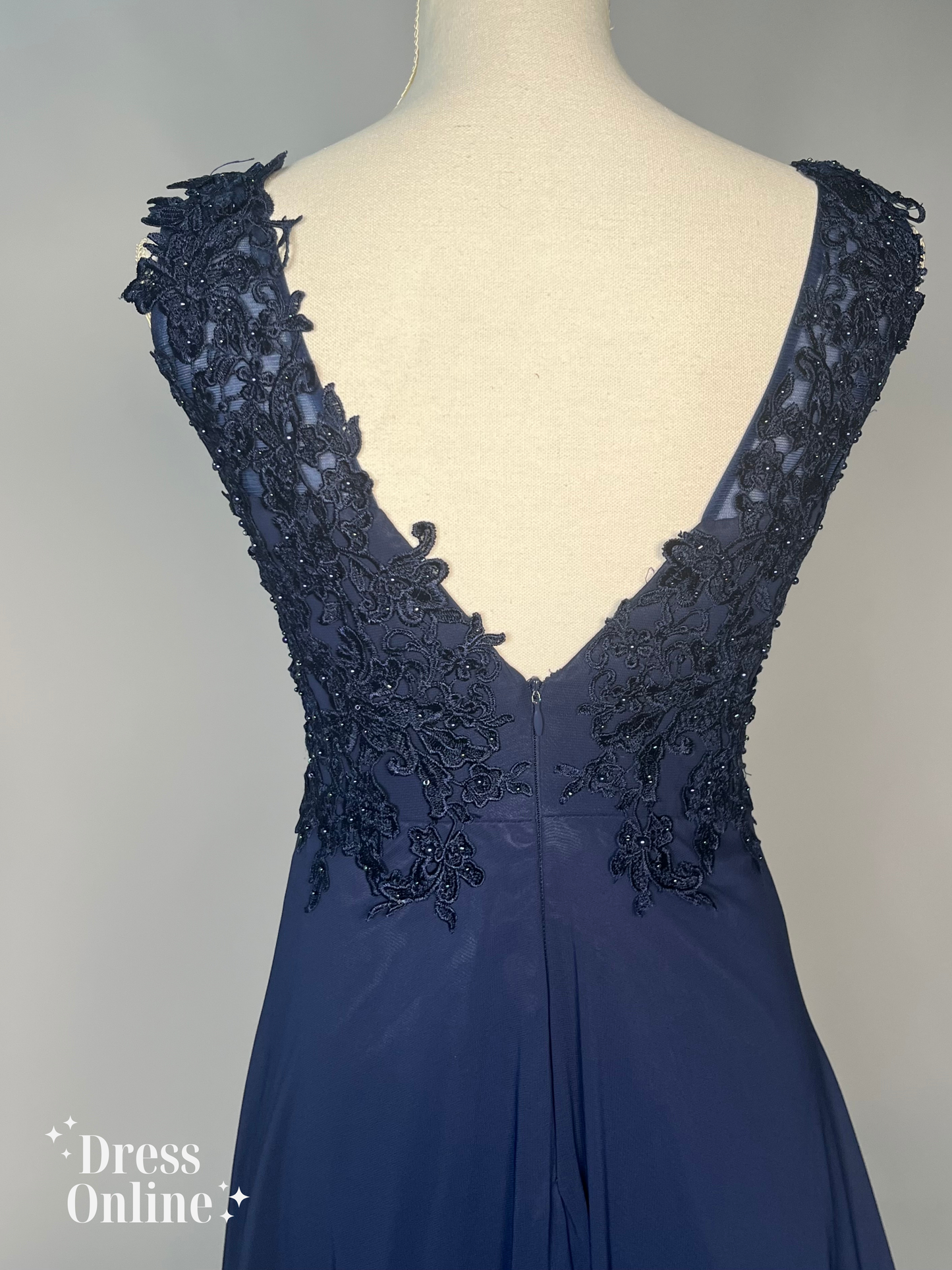 Betoverende Donkerblauwe Galajurk Maat S - 209