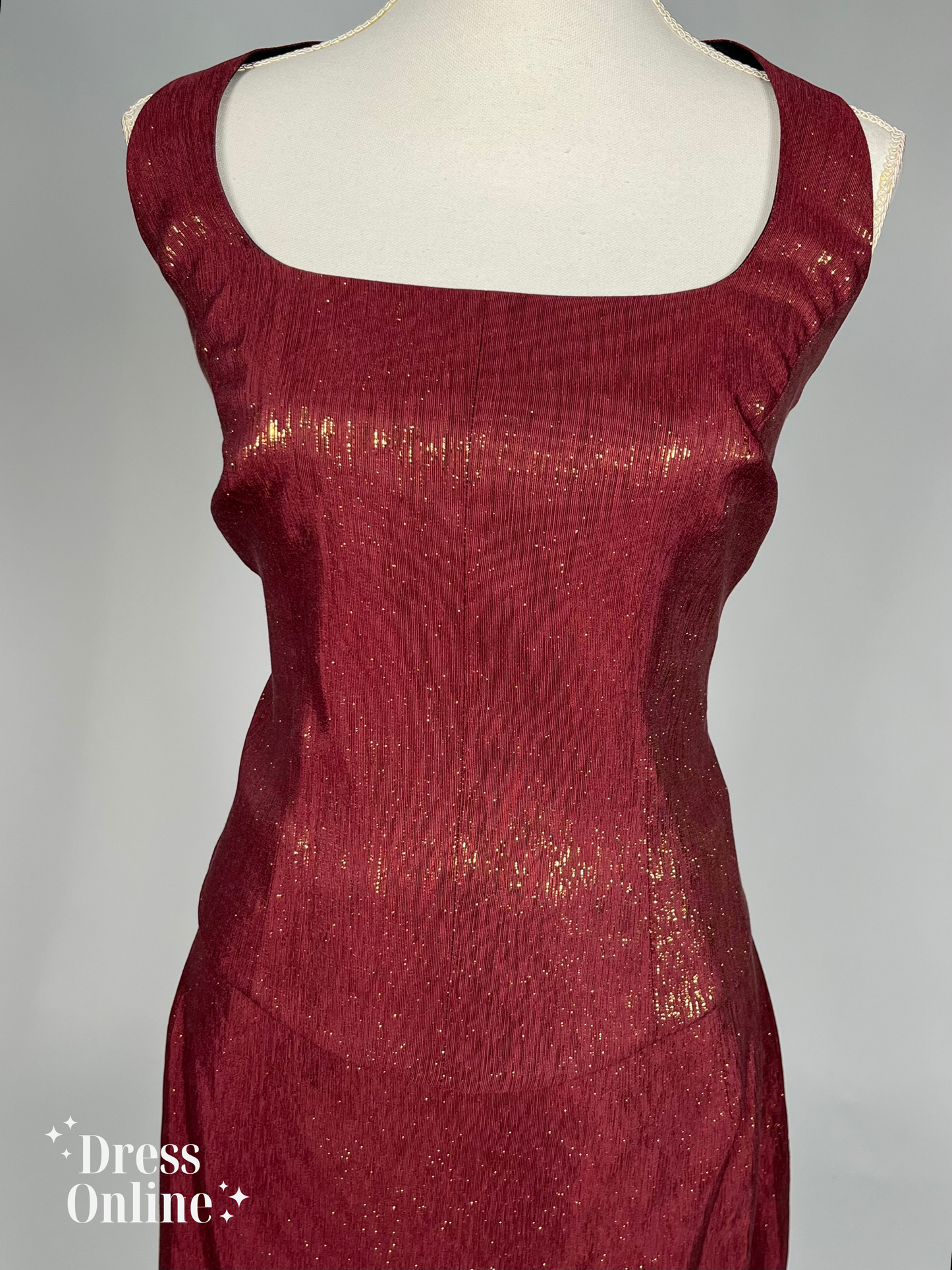 Dieprode Shimmer Galajurk Maat XL - 245