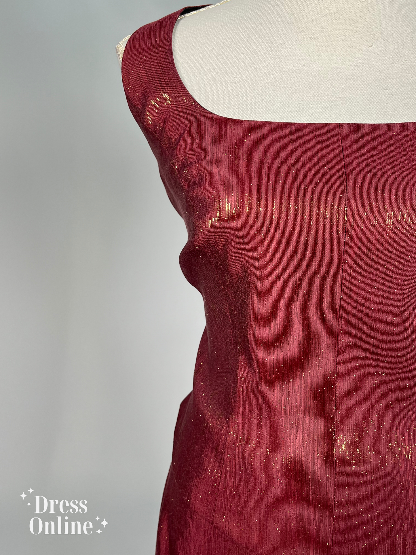 Dieprode Shimmer Galajurk Maat XL - 245