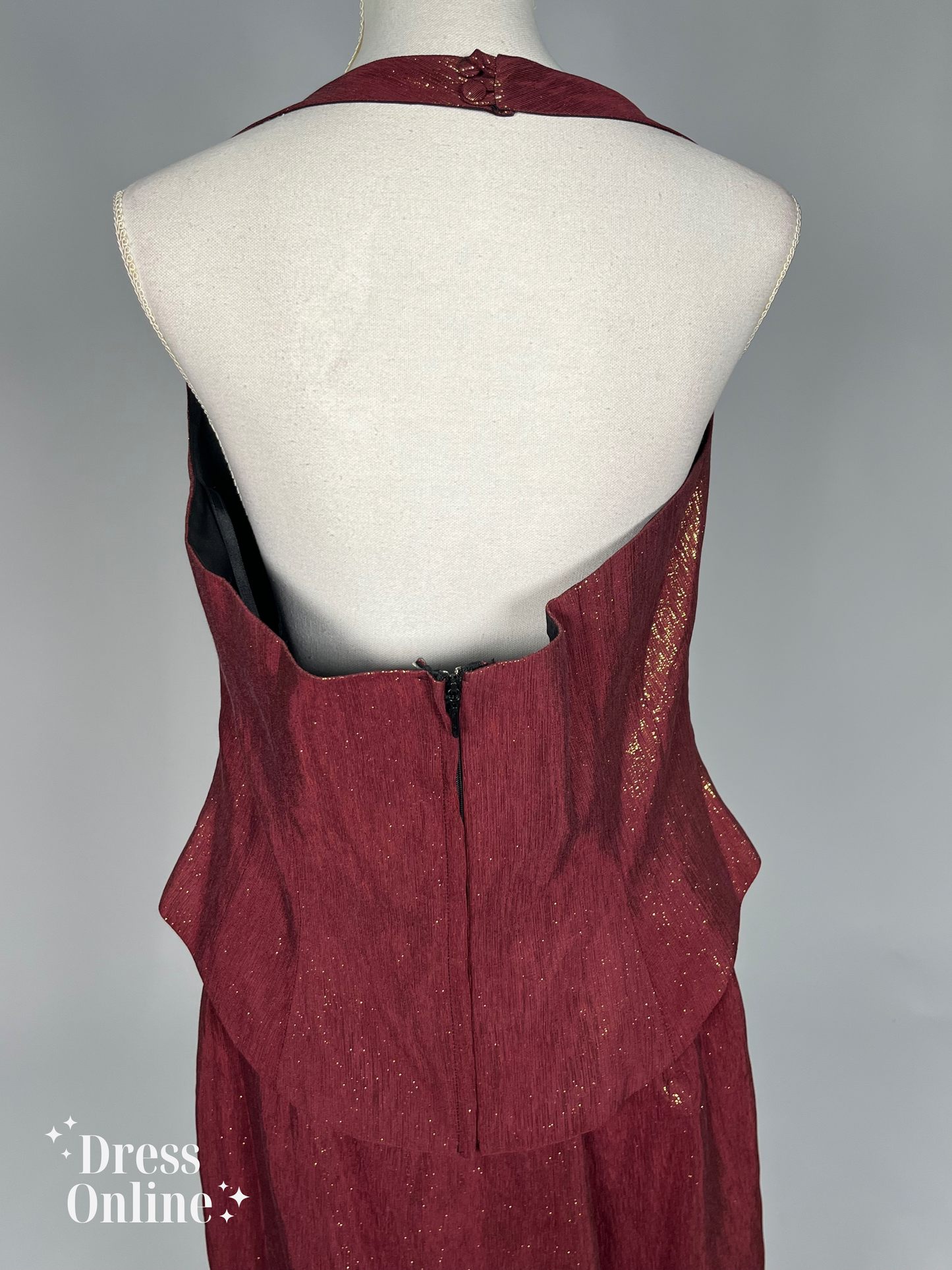 Dieprode Shimmer Galajurk Maat XL - 245