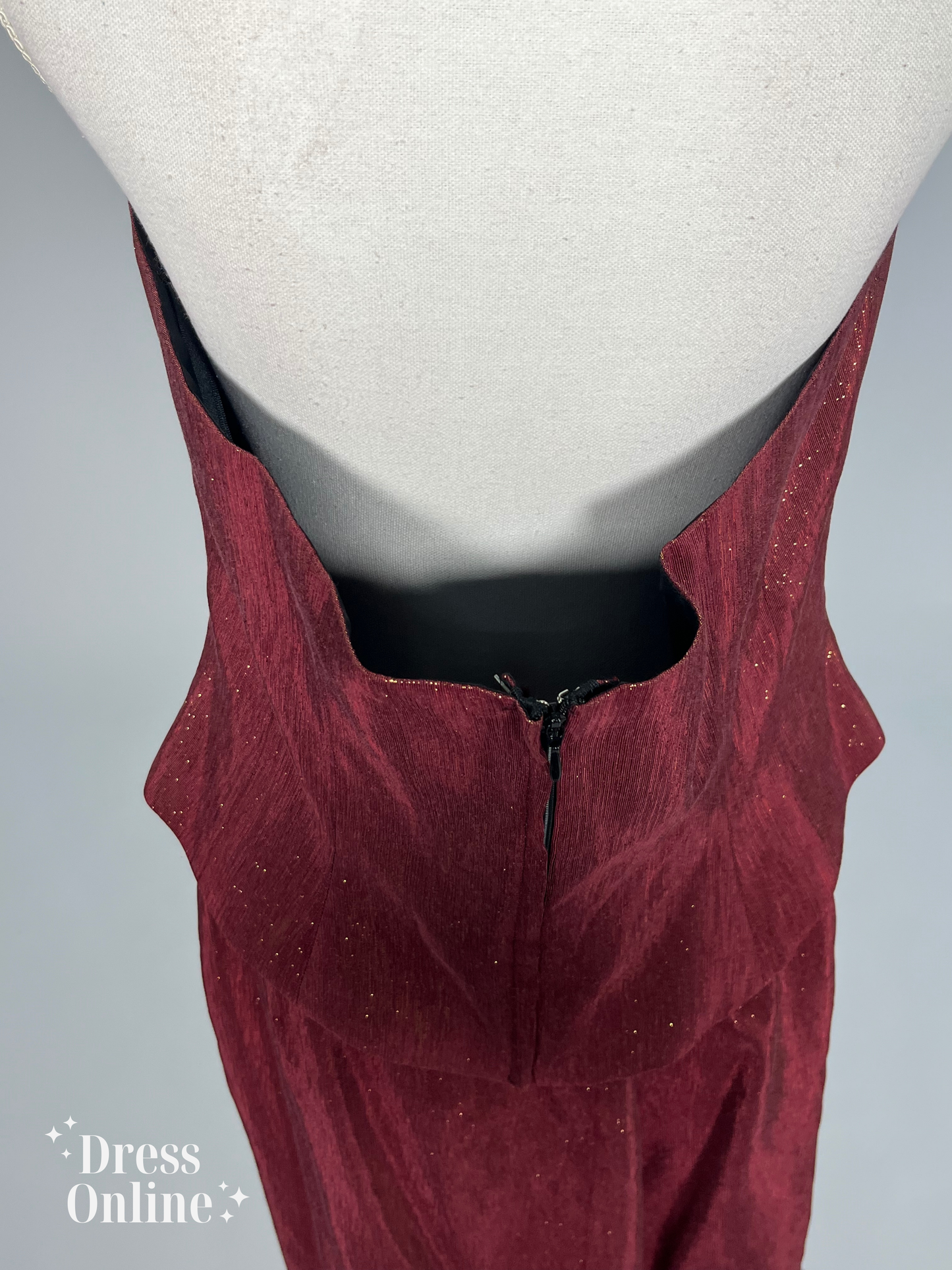 Dieprode Shimmer Galajurk Maat XL - 245