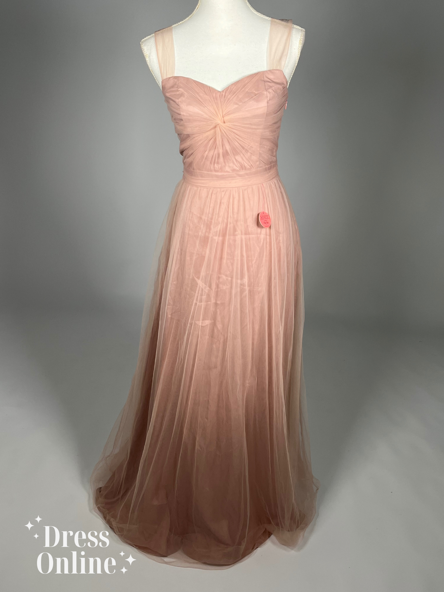 Elegante Roze Galajurk met Gedetailleerde Top - Maat M - 373 - Chi Chi London
