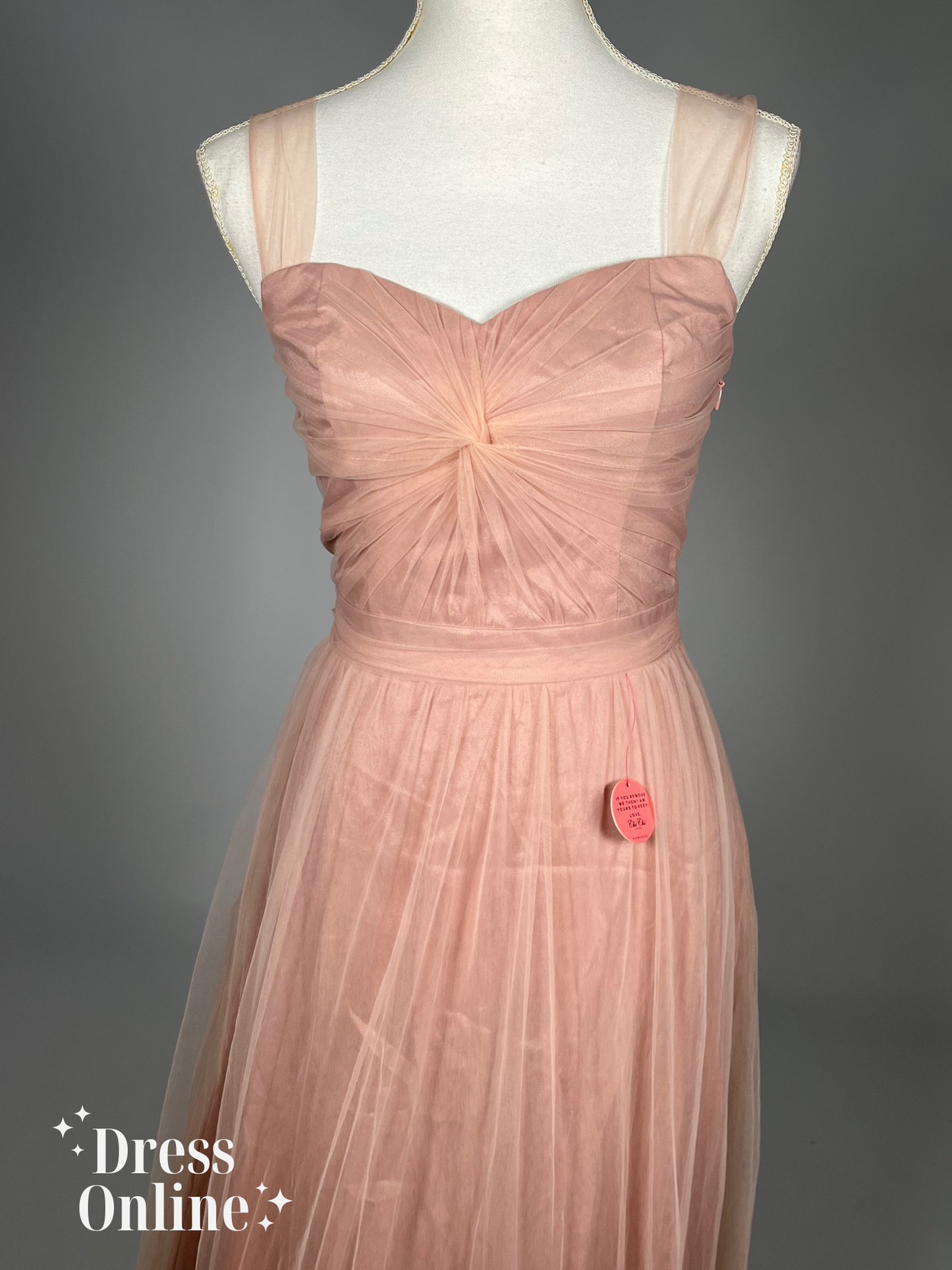 Elegante Roze Galajurk met Gedetailleerde Top - Maat M - 373 - Chi Chi London