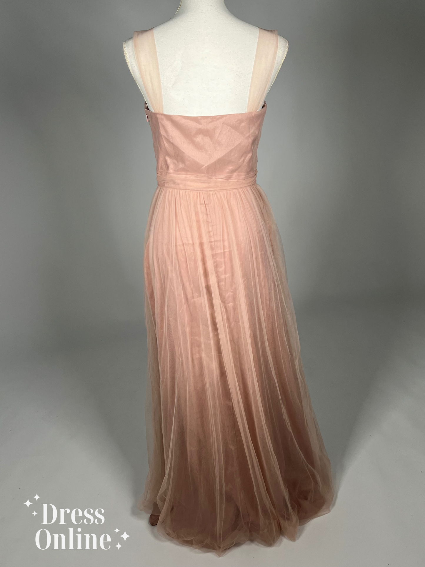 Elegante Roze Galajurk met Gedetailleerde Top - Maat M - 373 - Chi Chi London
