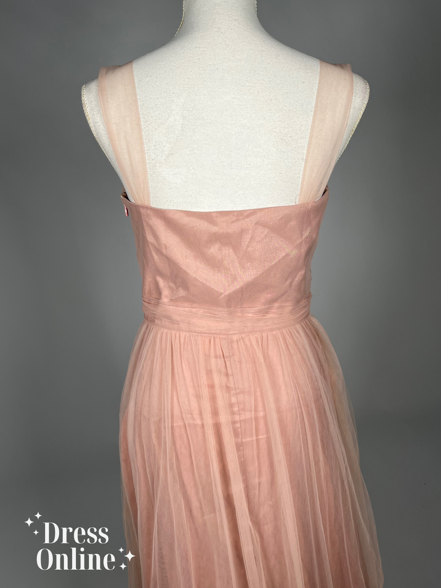 Elegante Roze Galajurk met Gedetailleerde Top - Maat M - 373 - Chi Chi London
