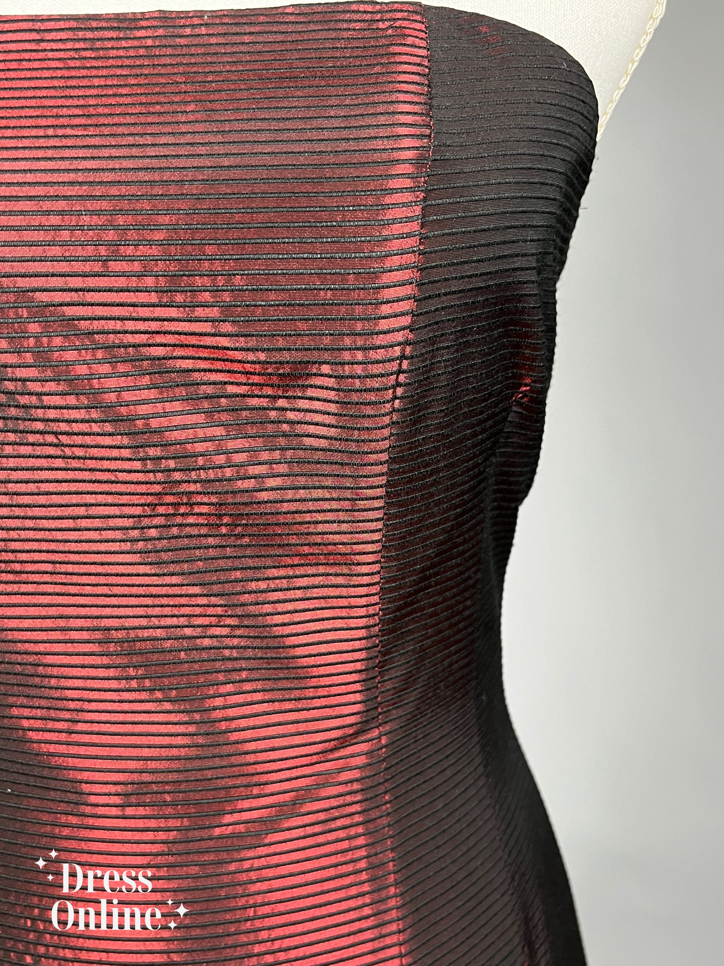 Dieprode Strapless Vintage Avondjurk Maat M - 268