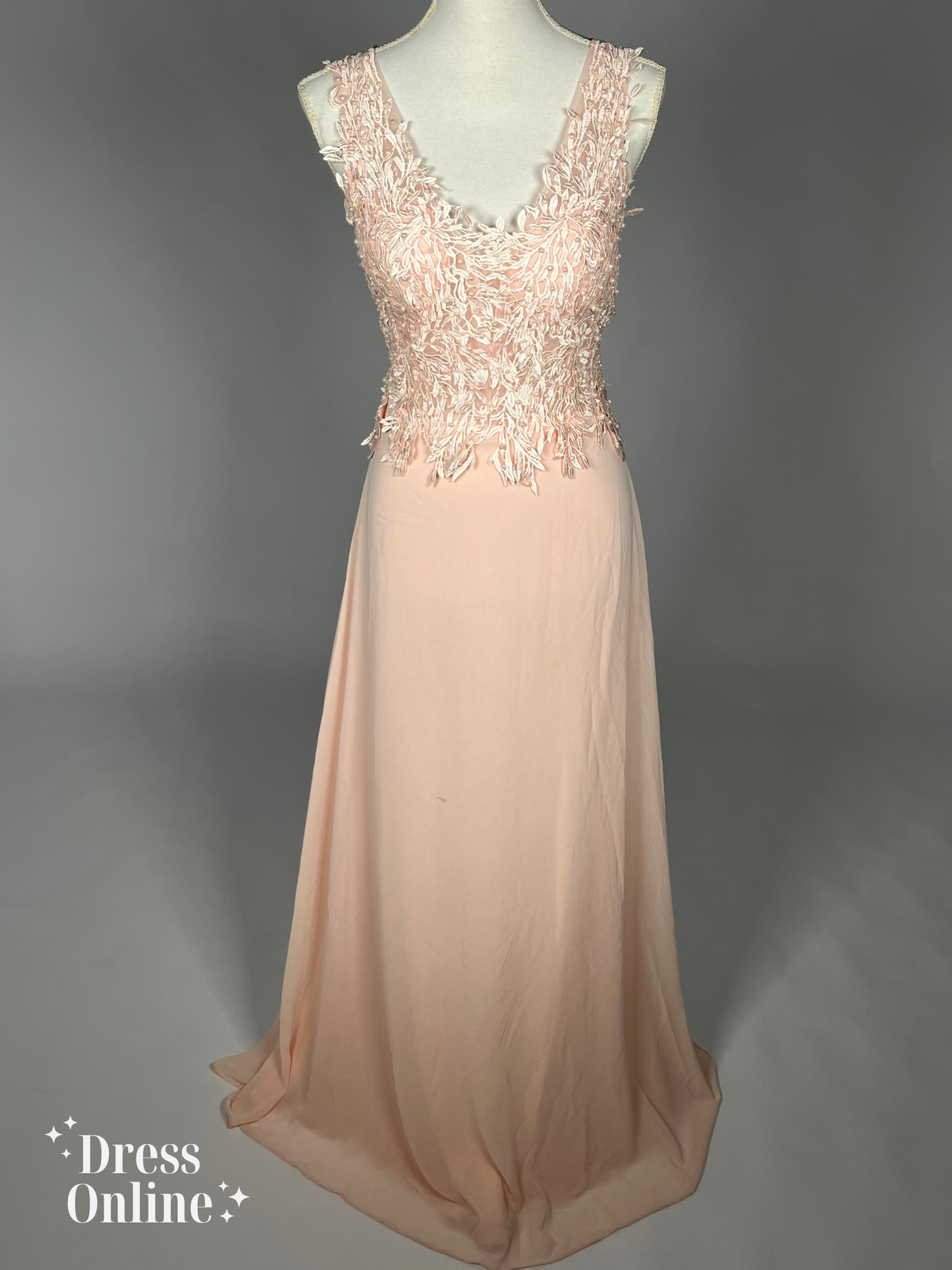 Elegante Pastel Oranje Galajurk maat m - 173