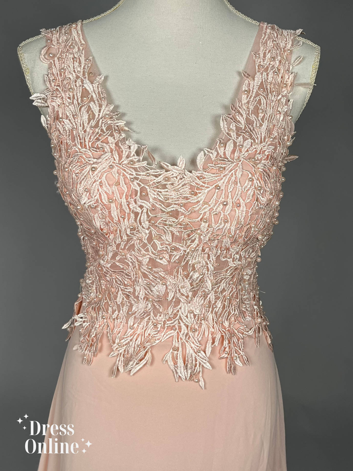 Elegante Pastel Oranje Galajurk maat m - 173