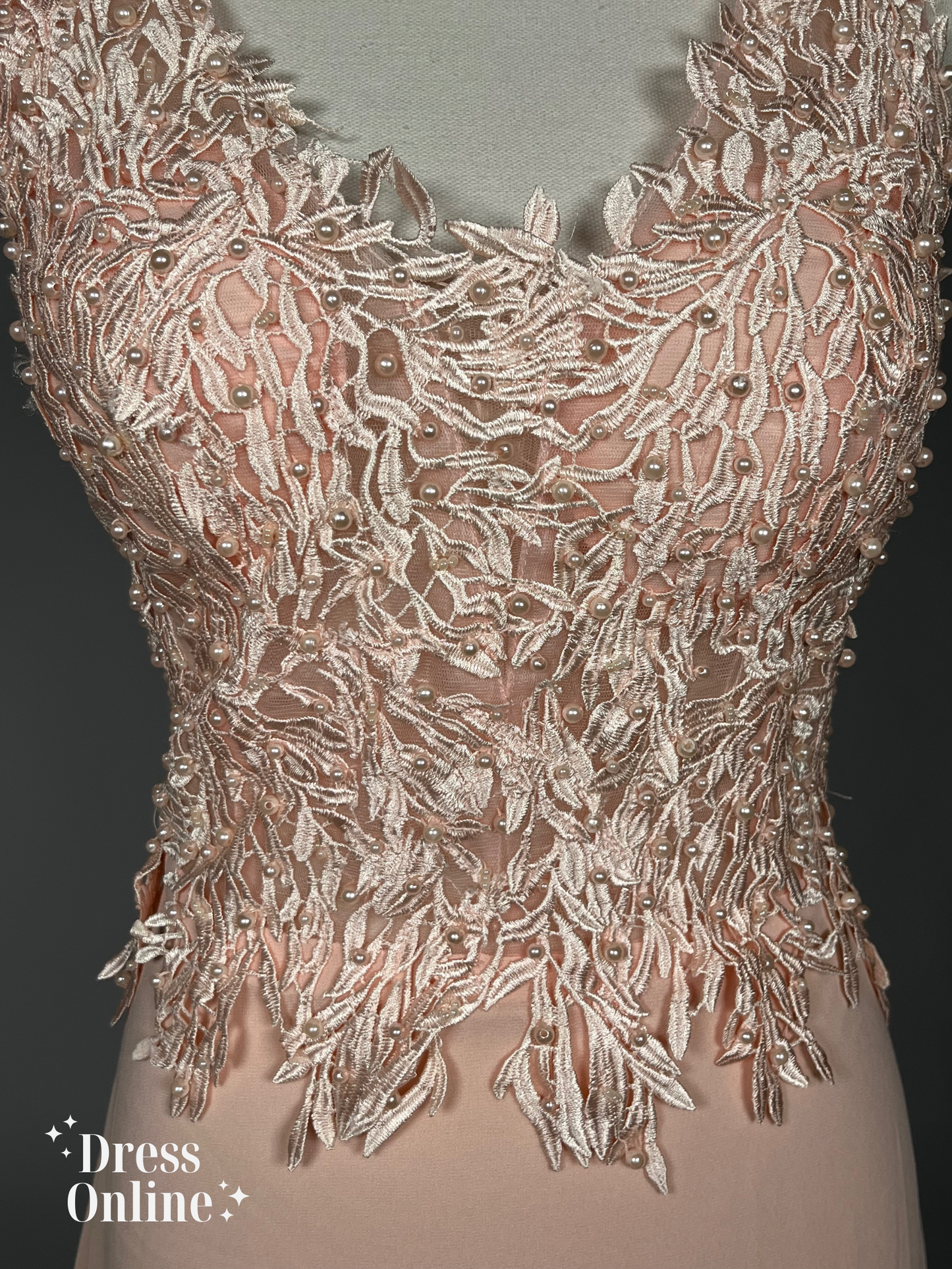 Elegante Pastel Oranje Galajurk maat m - 173