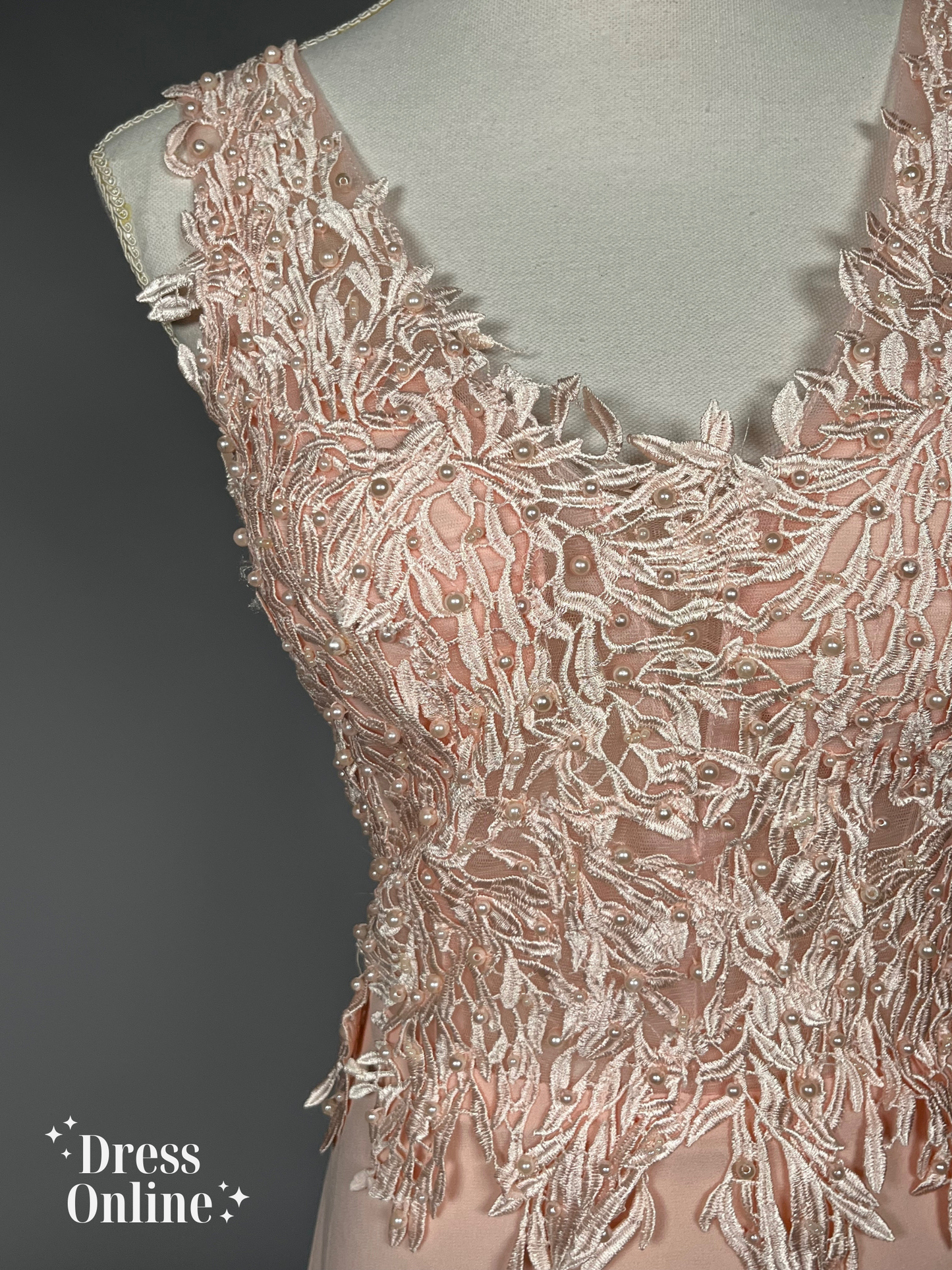 Elegante Pastel Oranje Galajurk maat m - 173