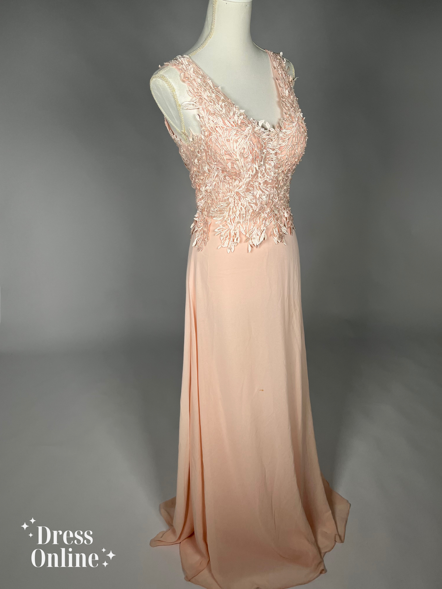 Elegante Pastel Oranje Galajurk maat m - 173