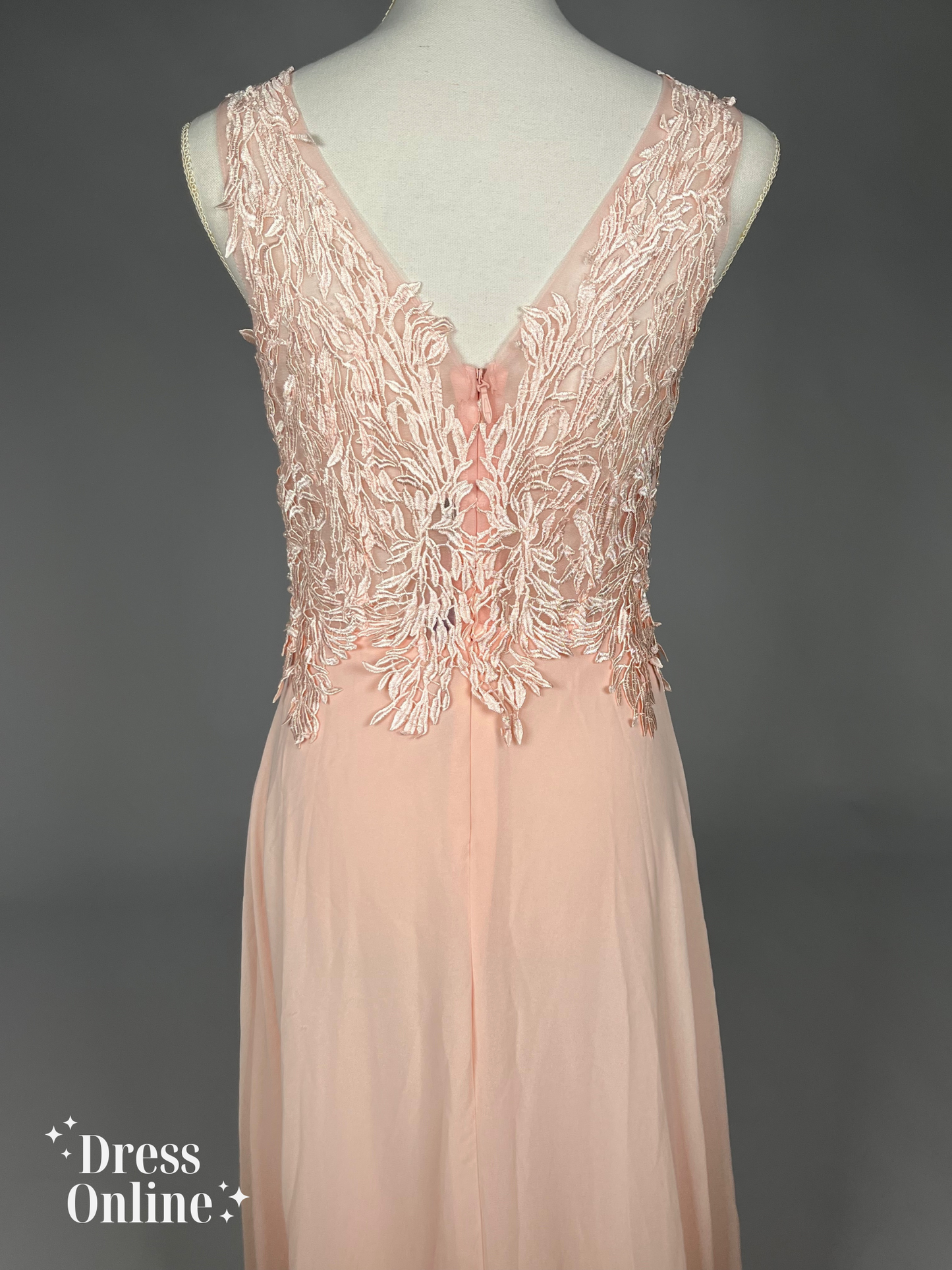 Elegante Pastel Oranje Galajurk maat m - 173