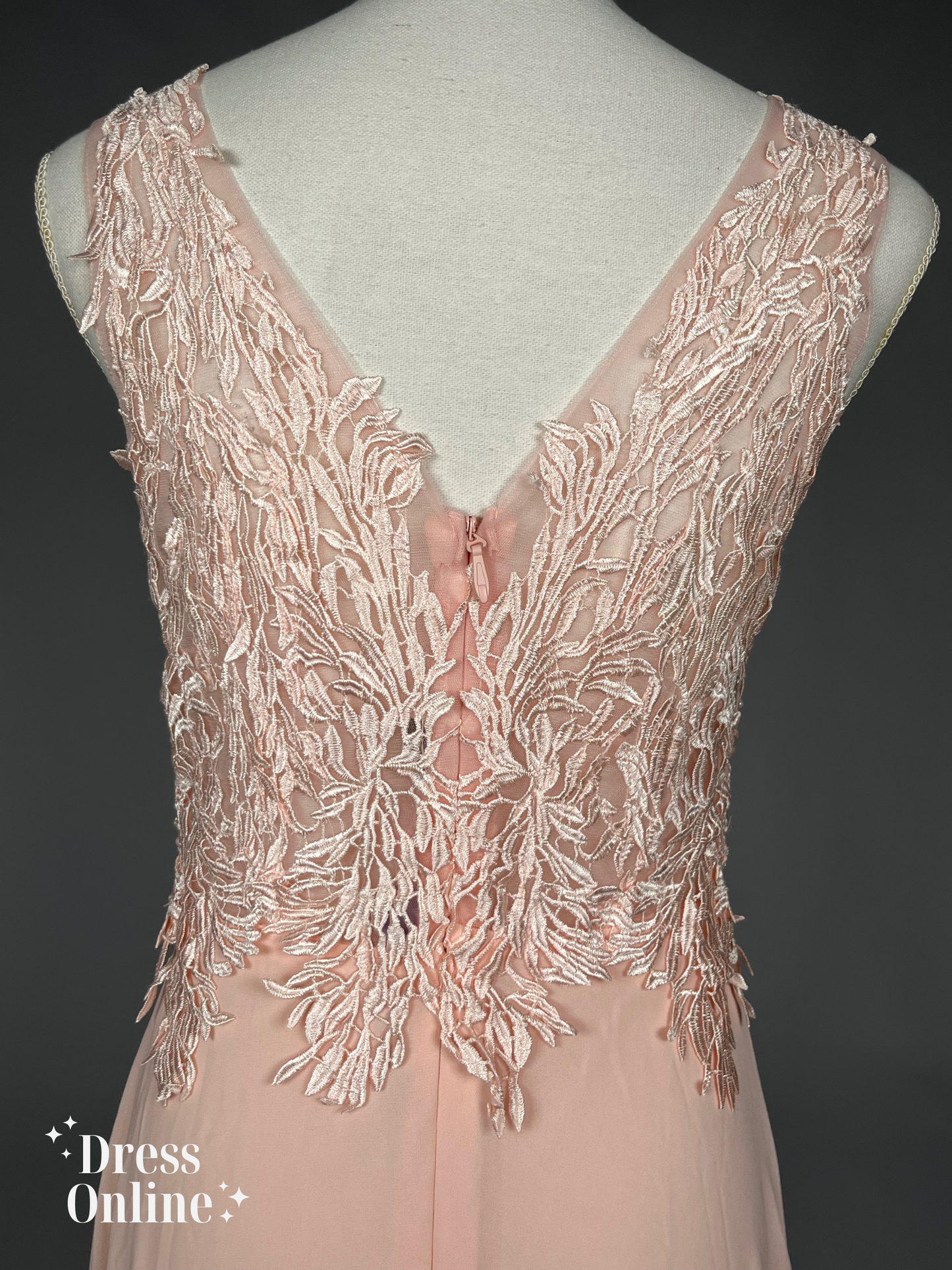 Elegante Pastel Oranje Galajurk maat m - 173