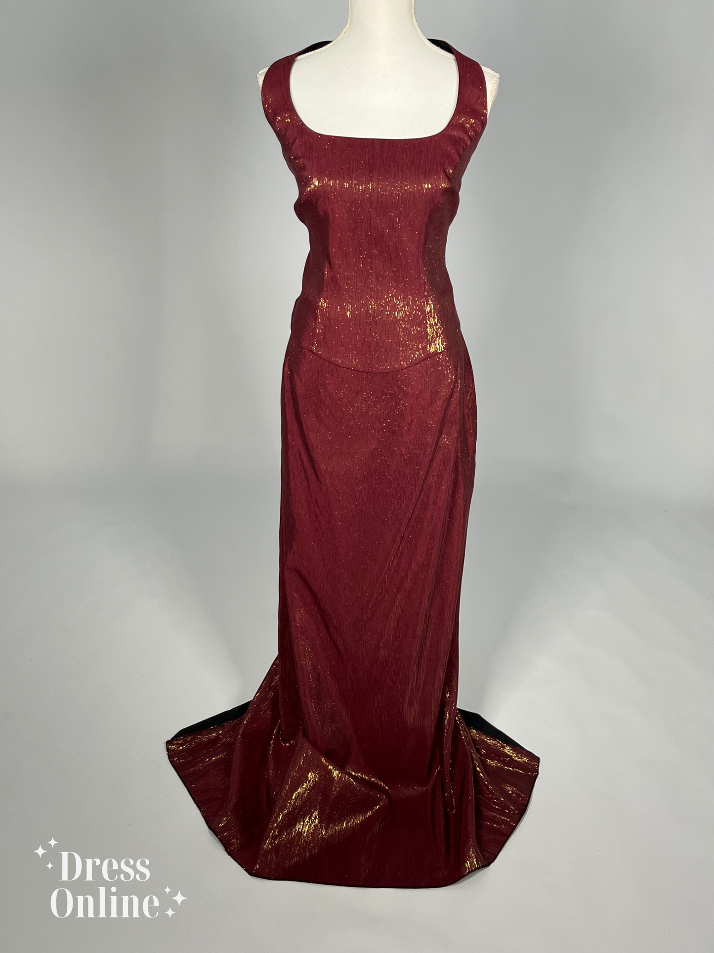 Dieprode Shimmer Galajurk Maat XL - 245