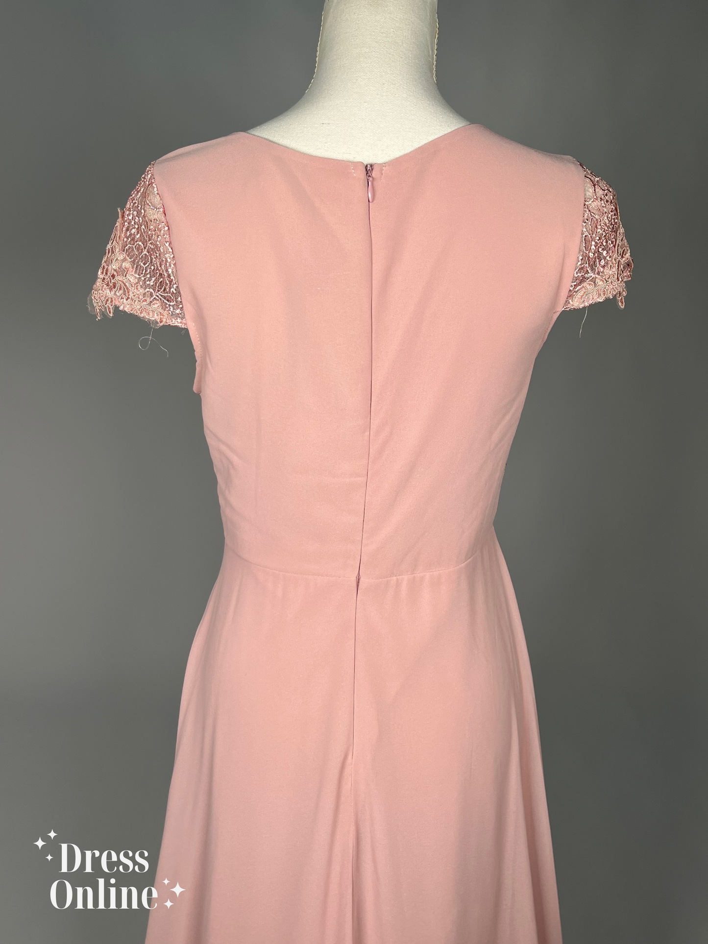 Elegante Oud Roze Lange Galajurk - 176