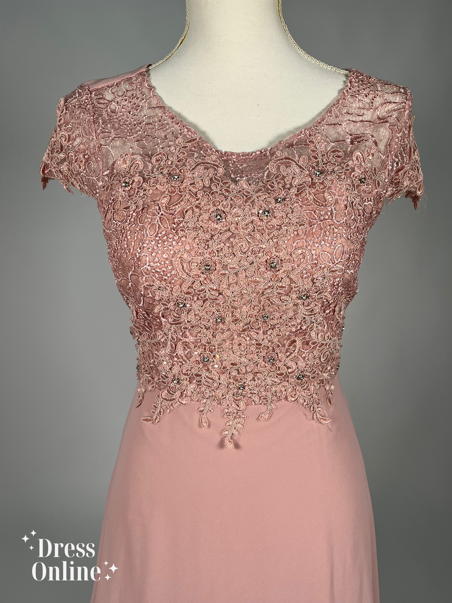 Elegante Oud Roze Lange Galajurk - 176