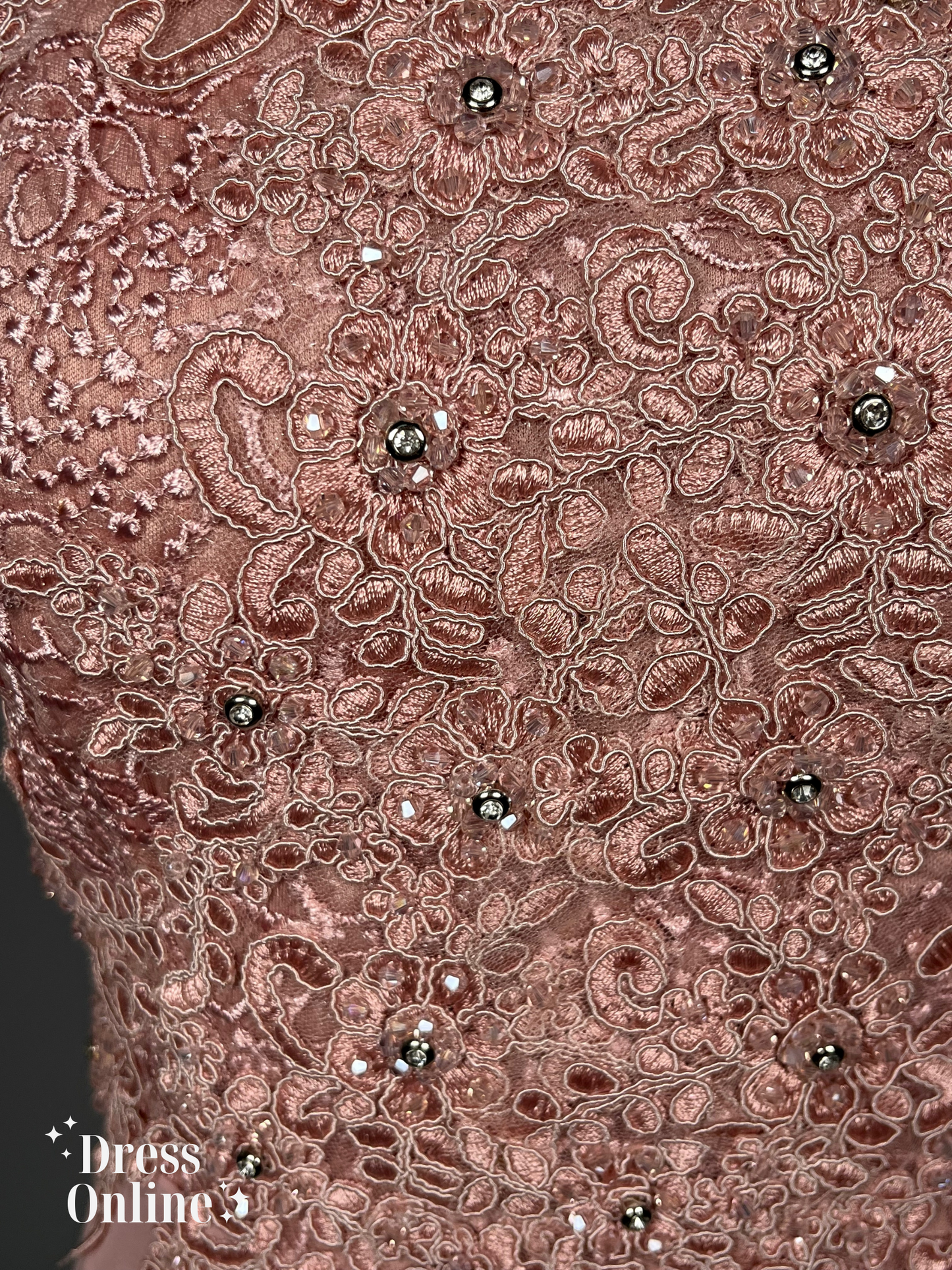 Elegante Oud Roze Lange Galajurk - 176