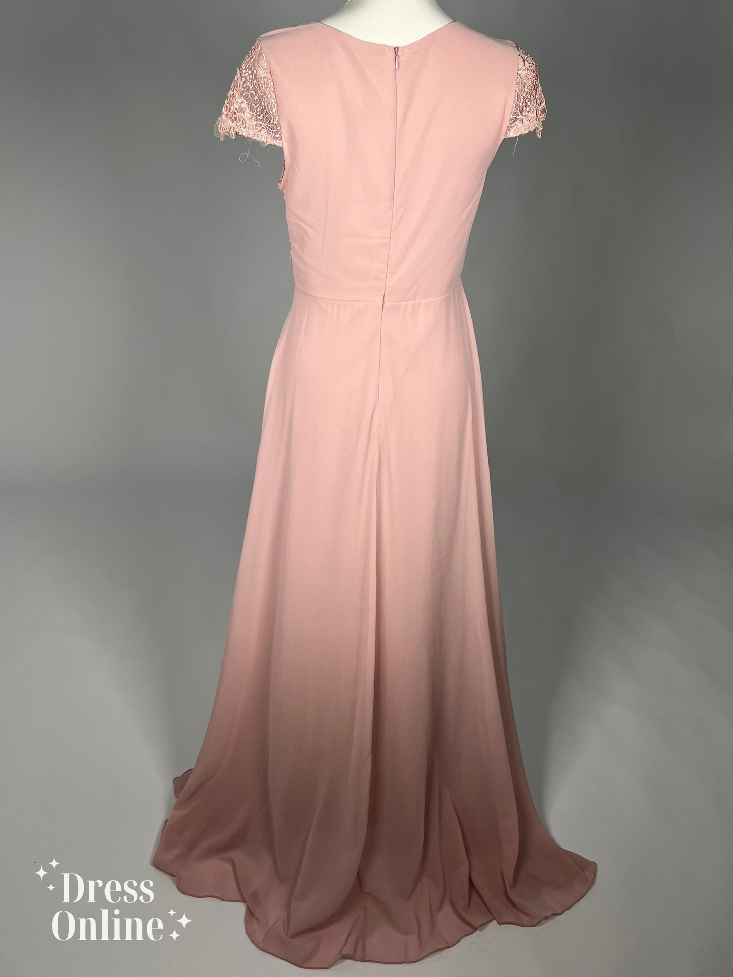 Elegante Oud Roze Lange Galajurk - 176
