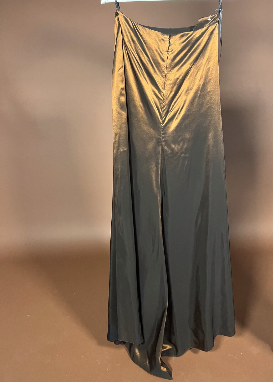 036 Bronzen Taffeta Galajurk met Bolero Jasje