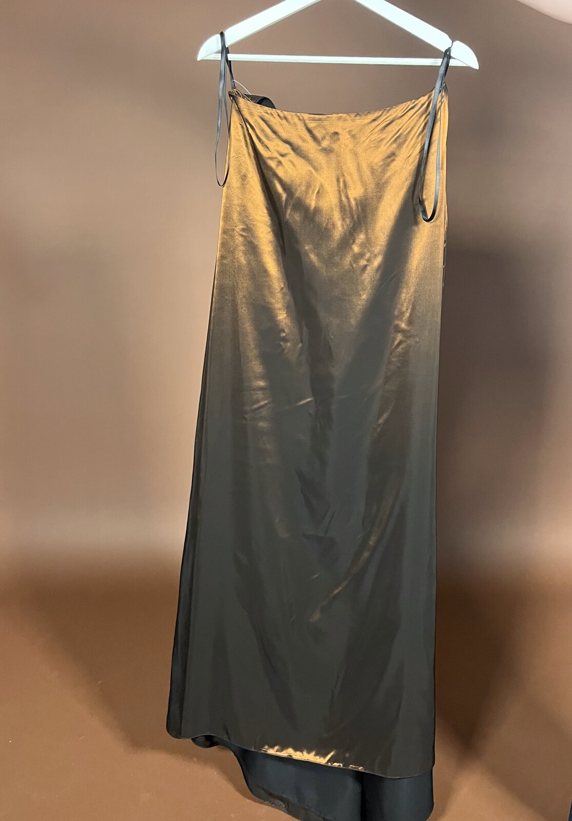 036 Bronzen Taffeta Galajurk met Bolero Jasje
