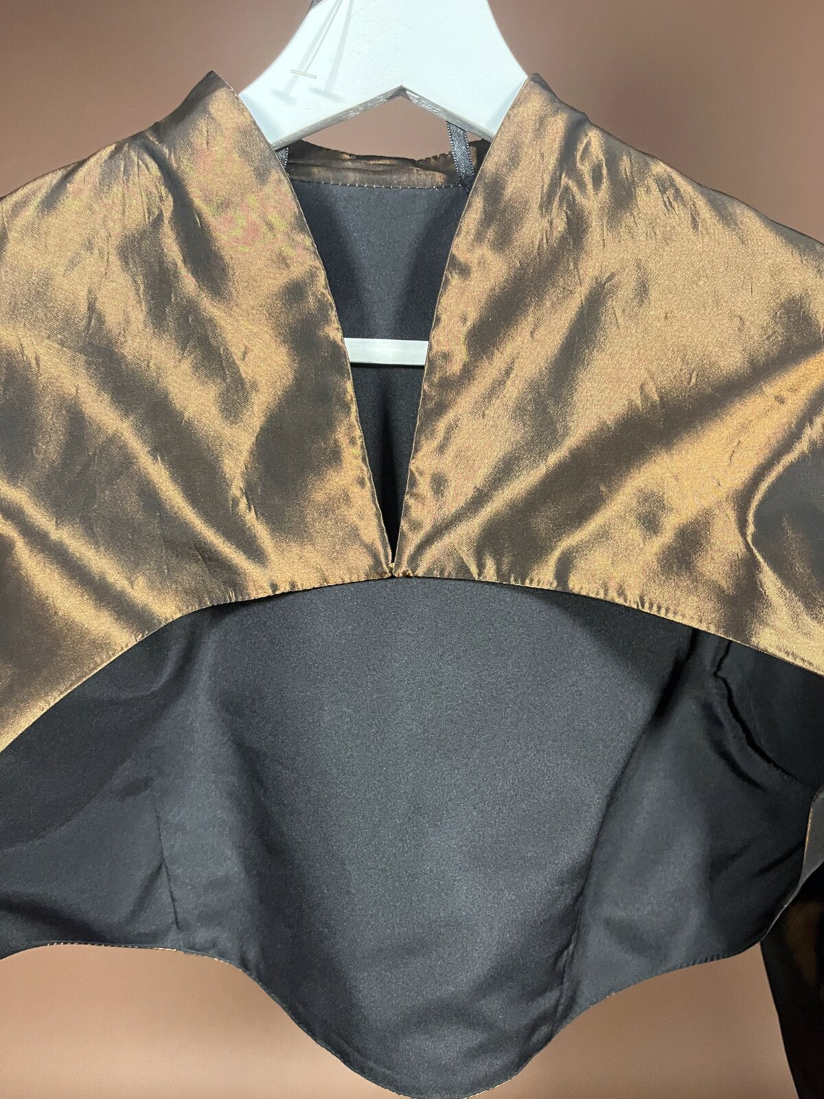 036 Bronzen Taffeta Galajurk met Bolero Jasje