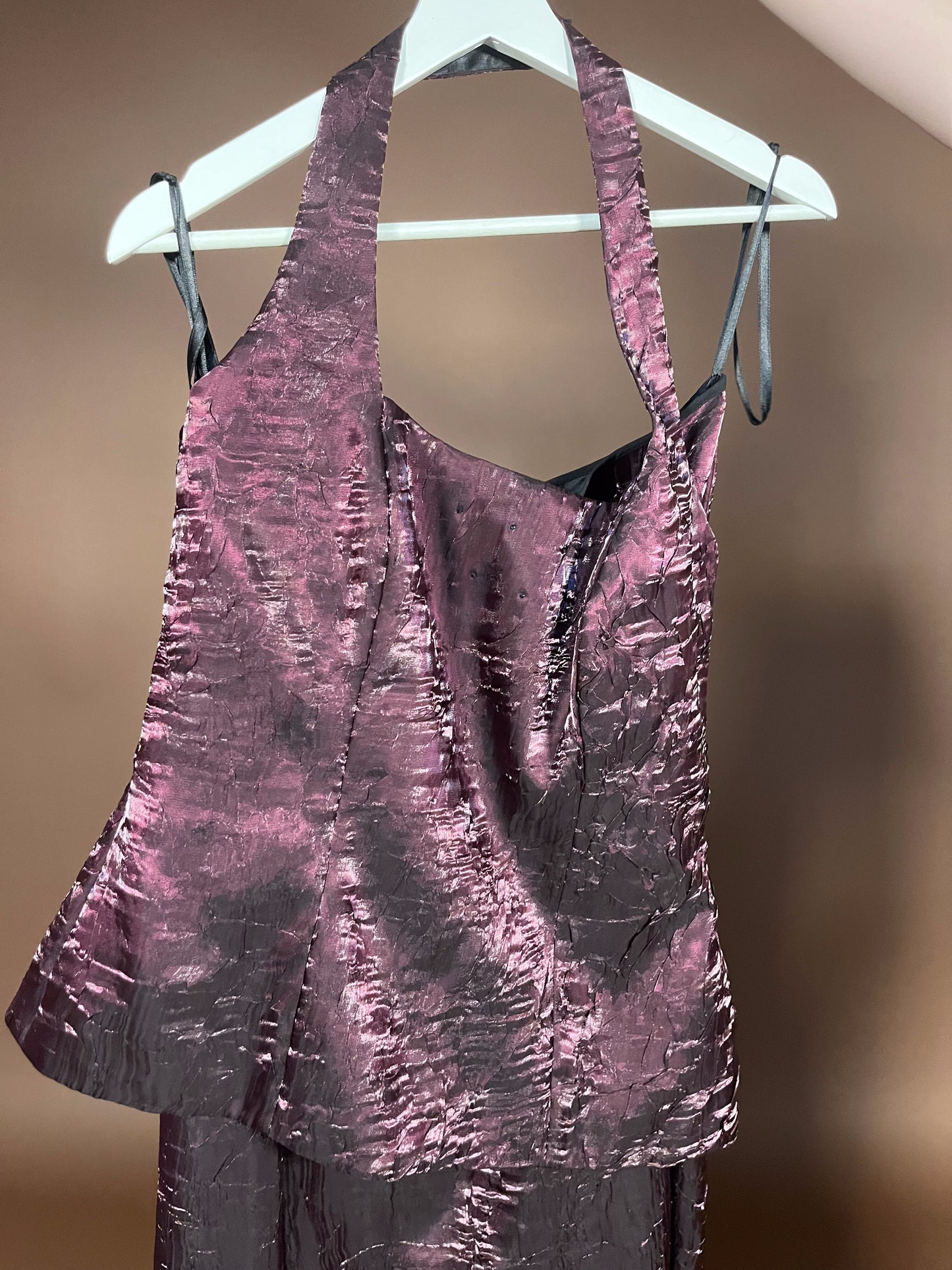 046 Glamoureuze Metallic Set met Crop Top – Special Moments Collection