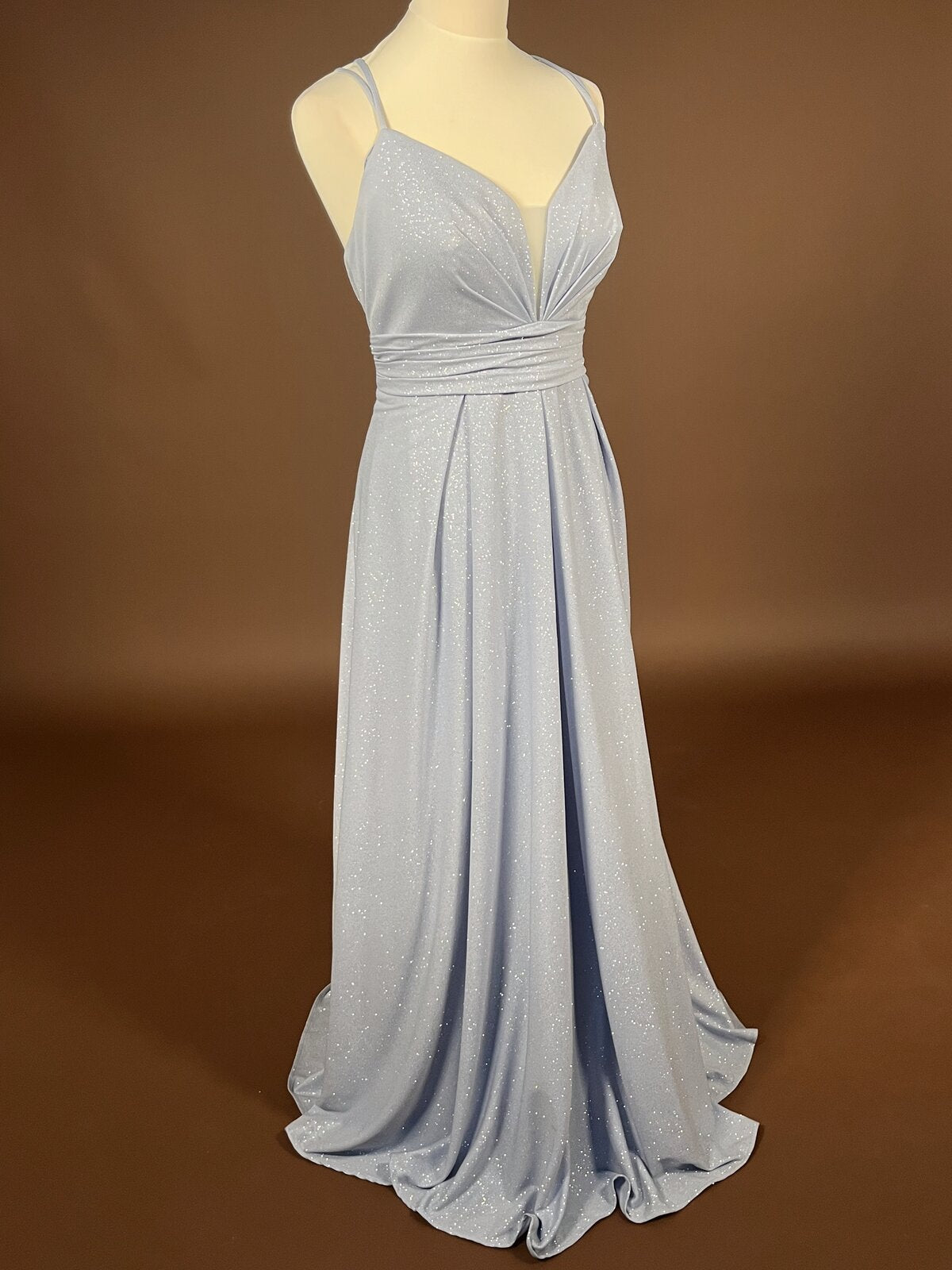 052 Zilvergrijze Glitter Maxi-jurk – Jake's Cocktail