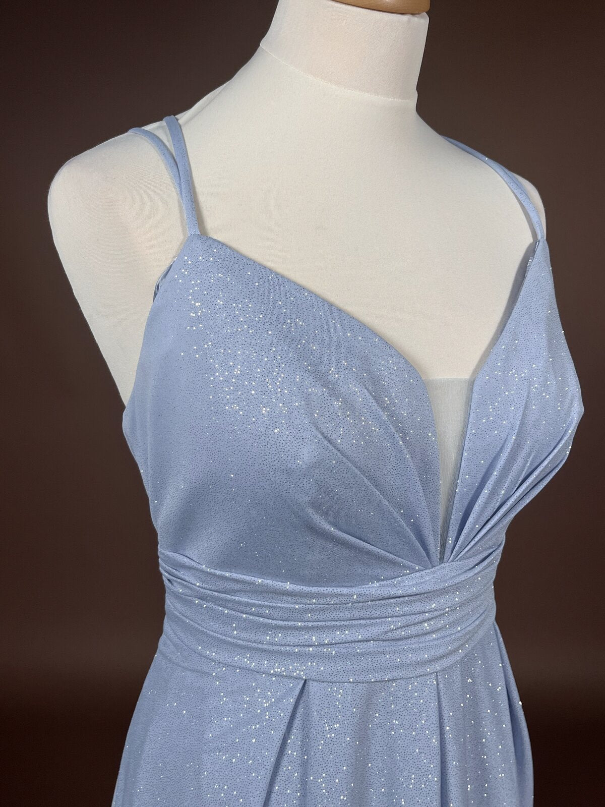 052 Zilvergrijze Glitter Maxi-jurk – Jake's Cocktail