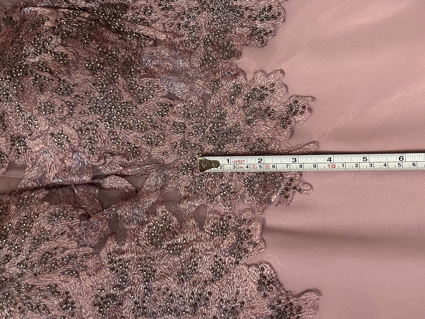 013 Lila Kanten Avondjurk met Open Rug – Lautinel