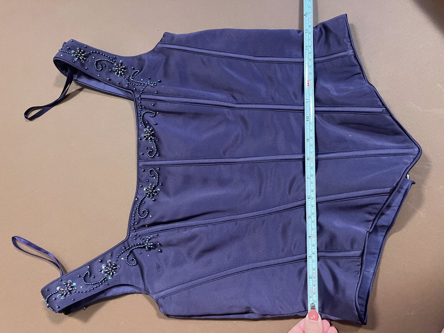 010 Paarse Gala-set met Korset Top en Satijnen Rok