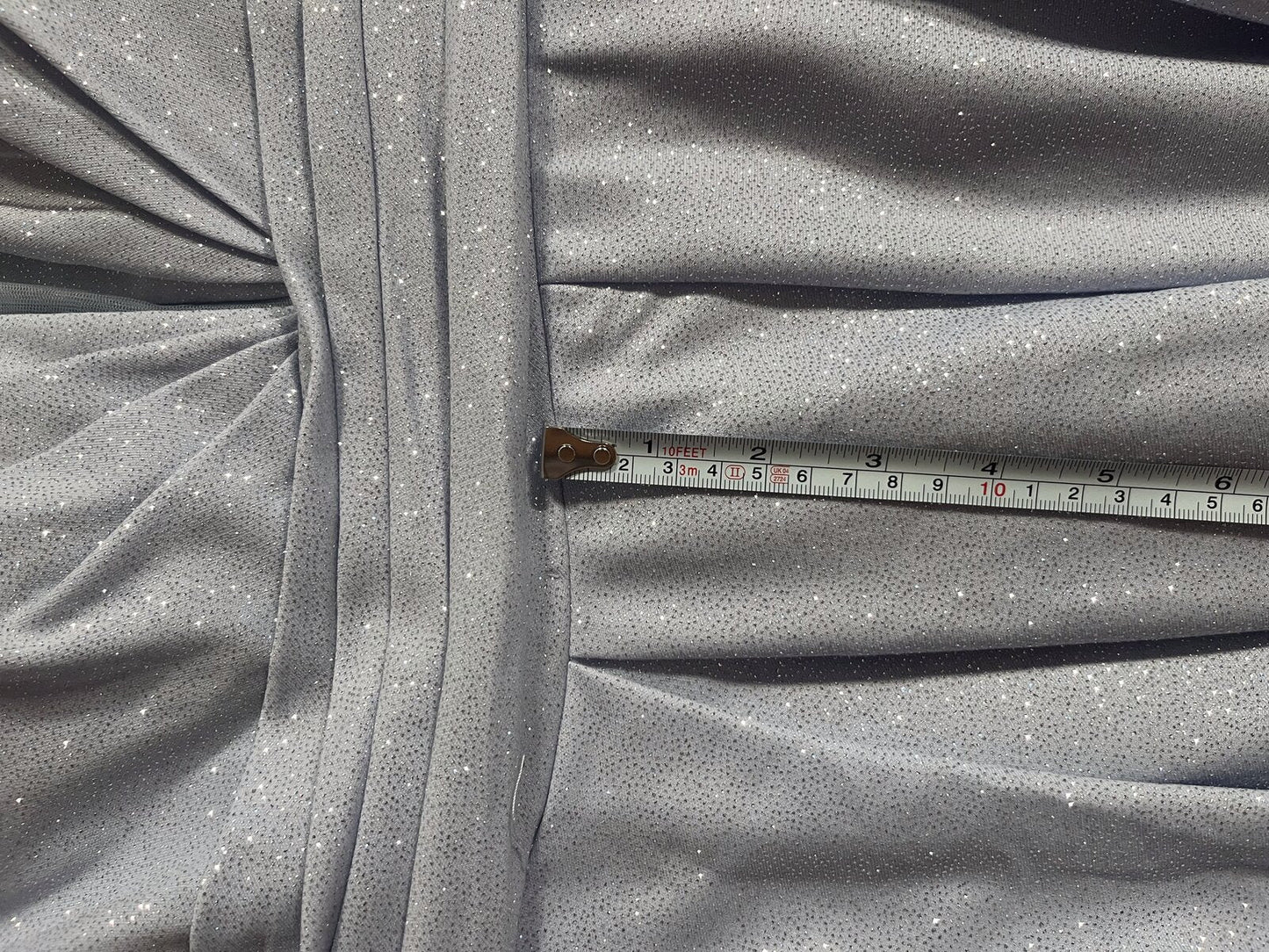 052 Zilvergrijze Glitter Maxi-jurk – Jake's Cocktail